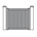 1vt. larg. 801 à 1200 mm. Haut. 1451 à 1850 Portillon PVC 